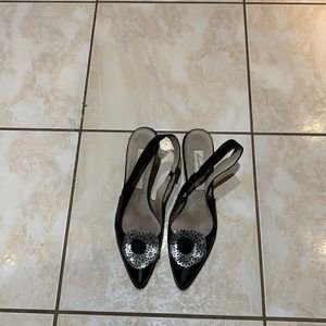 Diana Broussard black slingback